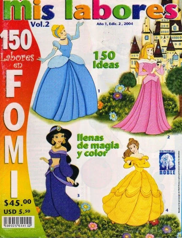 moldes de princesas en foami revista gratis | Revistas de manualidades  gratis
