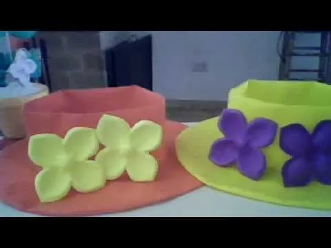 moldes rosas en goma eva para capelinas - YouTube