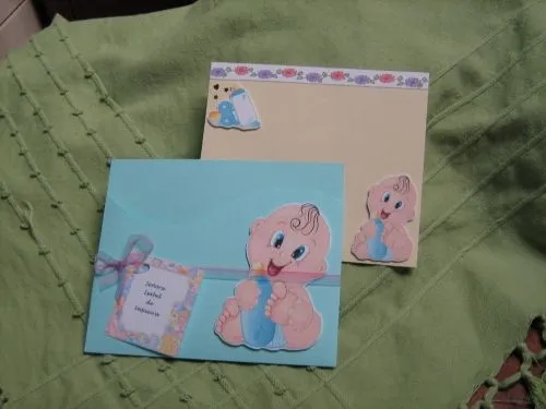 Moldes gratis para tarjetas de baby shower - Imagui
