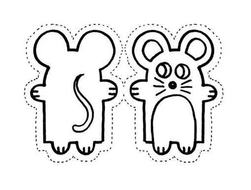 Molde para titere de raton - Imagui