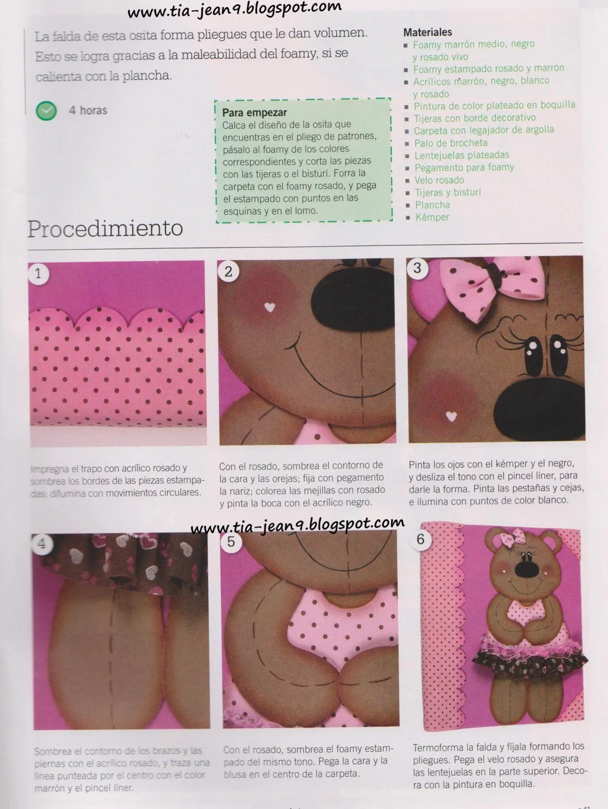Moldes para Todo: - Carpeta Osita Bailarina - Moldes para Todo: - Carpeta Osita Bailarina -