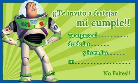 Moldes para Todo: * Invitaciones de Toy Story *