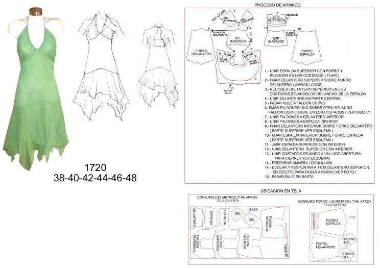 Moldes y patrones de vestidos - Imagui