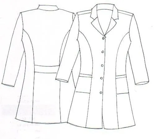 MOLDVEST: DESENHO TÉCNICO BATA/GUARDA PÓ FEMININO MOLDVEST: DESENHO TÉCNICO BATA/GUARDA PÓ FEMININO