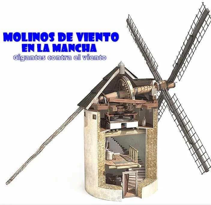 MOLINOS DE LA MANCHA en La portada de Madridejos ( Toledo España )