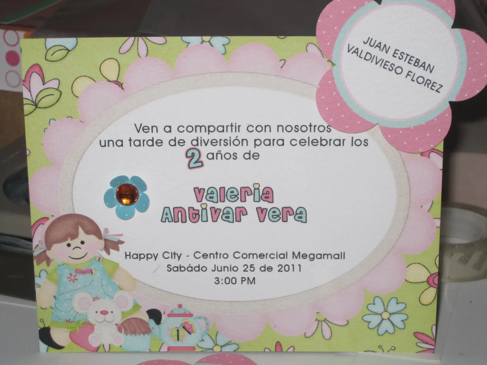 Moms-Angels: Tarjeta de Cumpleaños para niña de 2 años