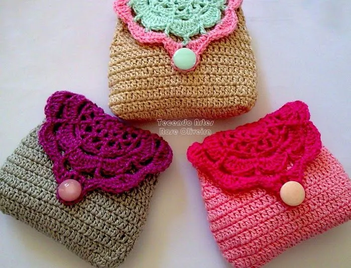 Monedero bonito para tejer al crochet / patrones | Crochet y Dos ...
