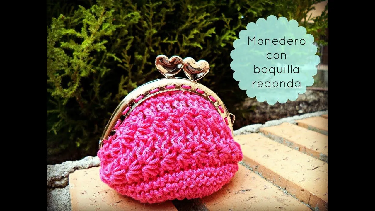Monedero de ganchillo con boquilla redonda - Crochet purse ...