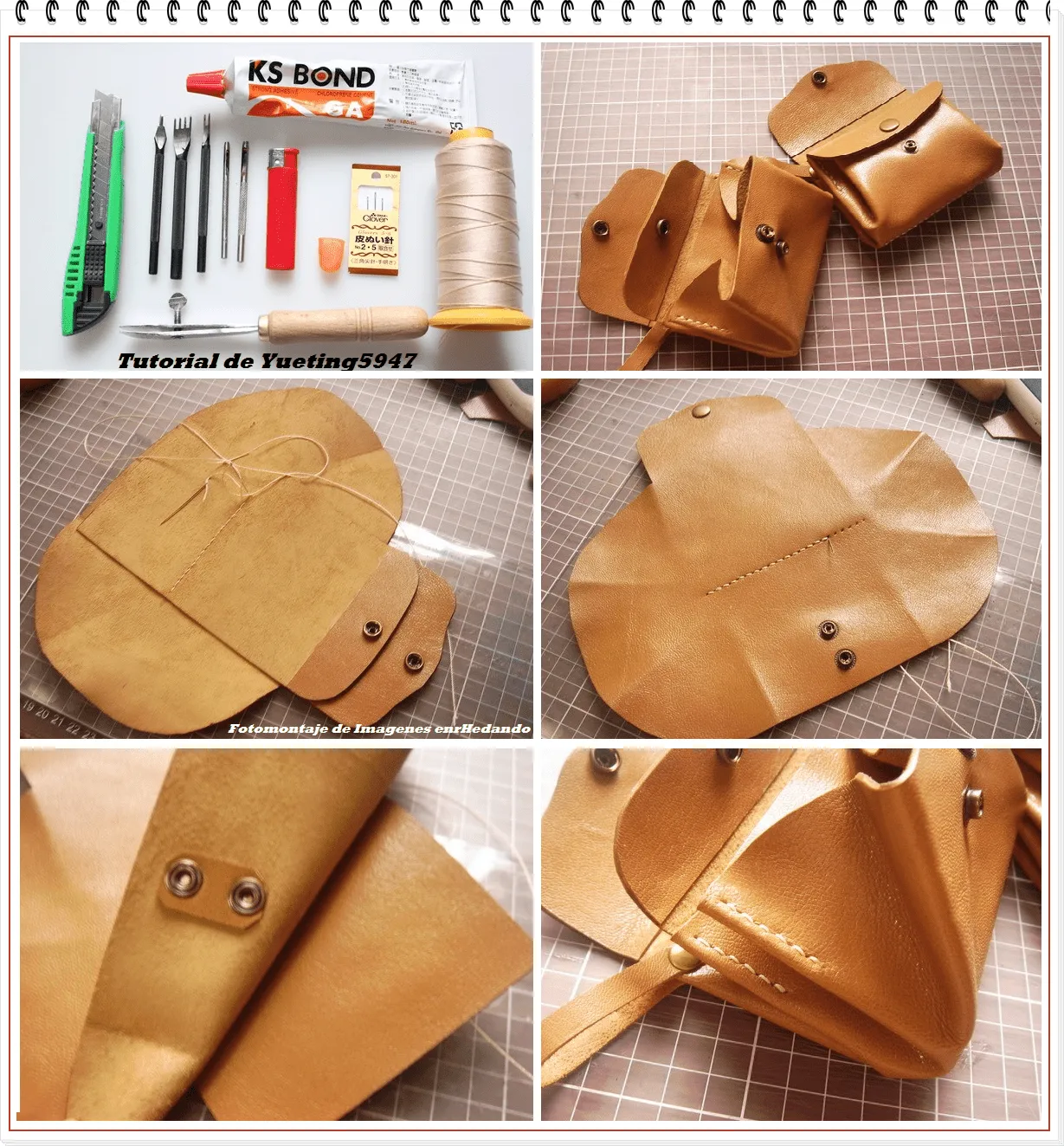 Como hacer 2 Monederos de Cuero.Diy <sub>con Plantillas</sub ... Como hacer 2 Monederos de Cuero.Diy <sub>con Plantillas</sub ...