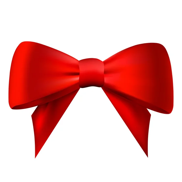 moño rojo realista aislado sobre fondo blanco — Vector stock ... moño rojo realista aislado sobre fondo blanco — Vector stock ...