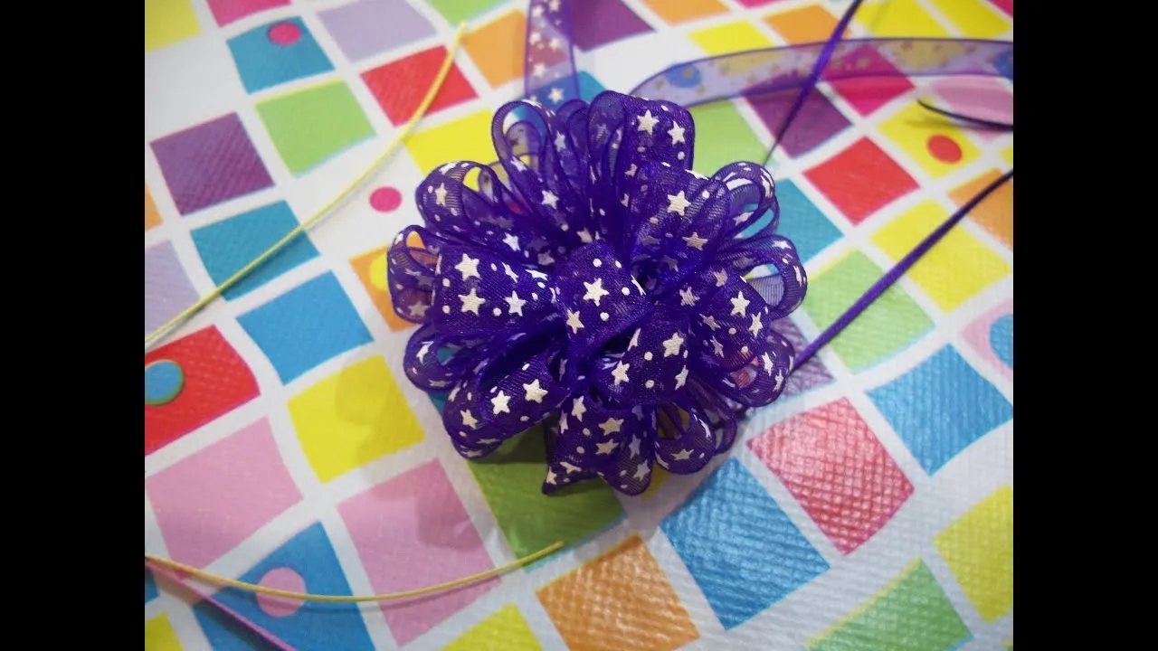 Como Hacer Flores o Moños de Liston Con Telar Circular Para Flor ... Como Hacer Flores o Moños de Liston Con Telar Circular Para Flor ...