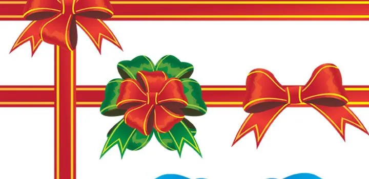 Listones y moños de navidad | Vectores Gratis Listones y moños de navidad | Vectores Gratis