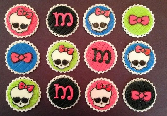 Monster high, party, cupcake, toppers, fondant | Pretty Baking ...