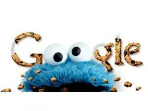 El monstruo come galletas de Plaza Sésamo se come el logo de Google ...