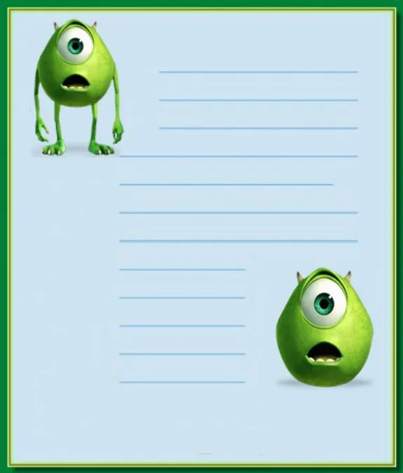 MONSTRUOS S.A PAPEL DE CARTA INFANTIL PARA NIÑOS DESCARGALO GRATIS ... MONSTRUOS S.A PAPEL DE CARTA INFANTIL PARA NIÑOS DESCARGALO GRATIS ...