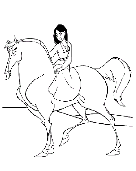 Montada en su caballo