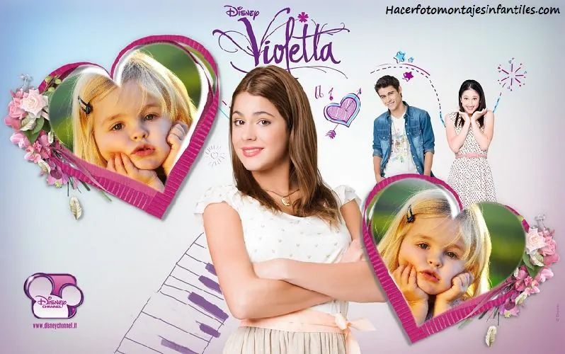Montajes para editar fotos de Violetta | Fotomontajes infantiles