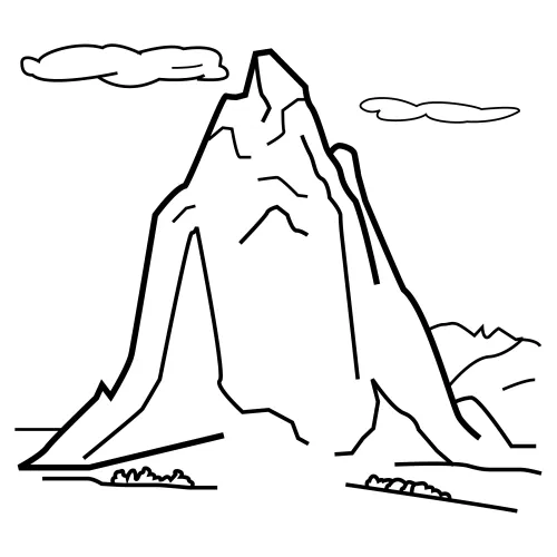 Dibujos de montañas para colorear - Imagui