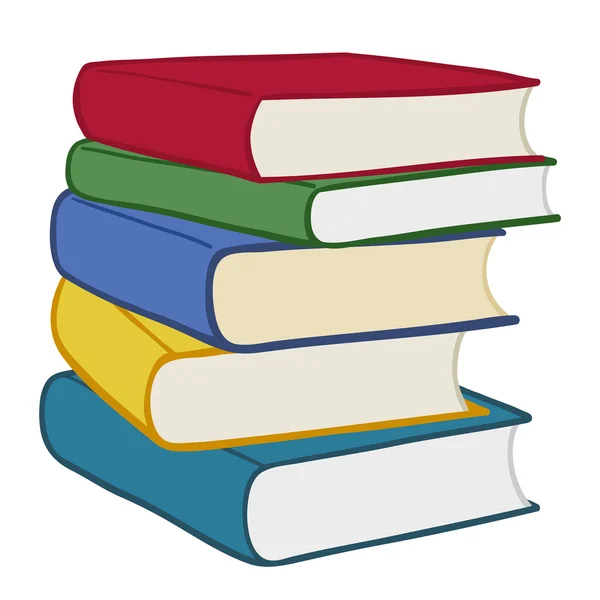 Montón de coloridos libros de pasta dura — Vector stock © a__n ...