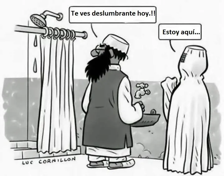 Morito se enamora de su cortina de baño caricatura islám | PATRIA ...
