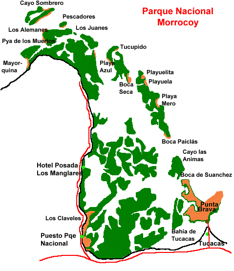 Morrocoy, mapa interactivo - Venezuela Tuya