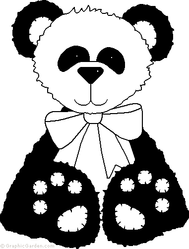 Gráficos para colorear: Oso Panda. | El refugio de Morsa
