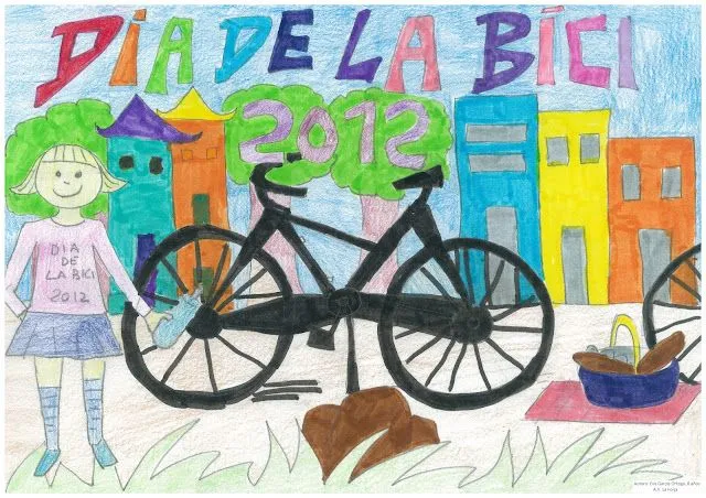 Morvedre en bici: Dibujo ganador realizado para el Día de la bici 2012 Morvedre en bici: Dibujo ganador realizado para el Día de la bici 2012