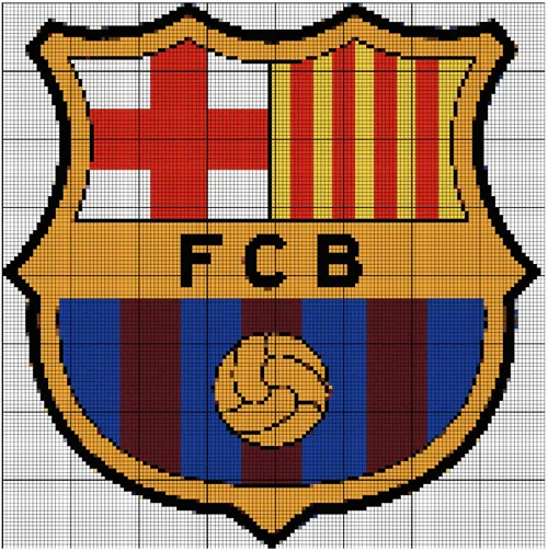 Escudo del fc barcelona en punto de cruz - Imagui