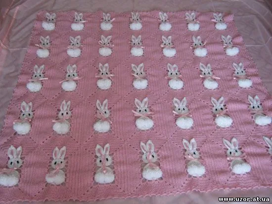 MOSSITA BELLA PATRONES Y GRÁFICOS CROCHET ": Rabbit, Manta Crochet ...
