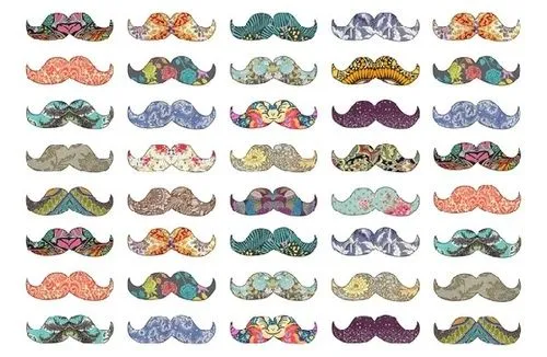 mostachos bigotes colores | Dibujos | Pinterest