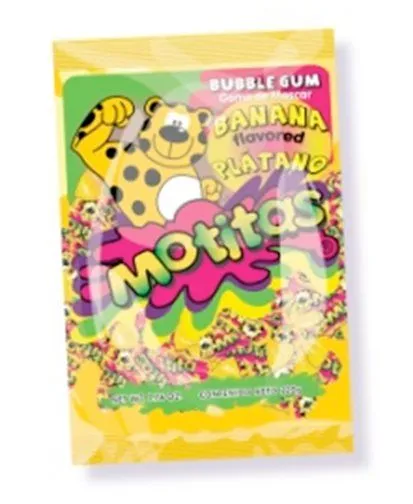Motitas Banana Gum - Chicles de Motitas - 70 ct. / piezas