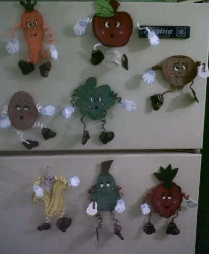 Imagen frutas en foami - grupos.