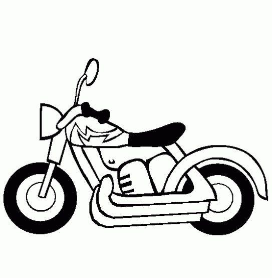 Dibujo de una moto para colorear - Imagui