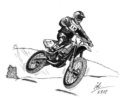 Dibujos a lapiz de motocross - Imagui