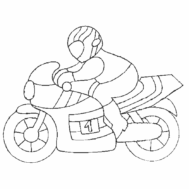 Motociclista para colorear - Imagui
