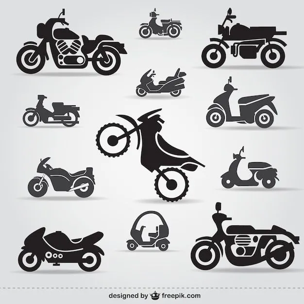 Colección de iconos de motos gratis | Descargar Vectores gratis