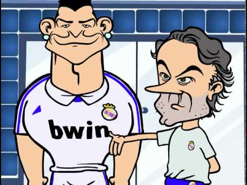 Mourinho y Cristiano Ronaldo en caricaturas - YouTube