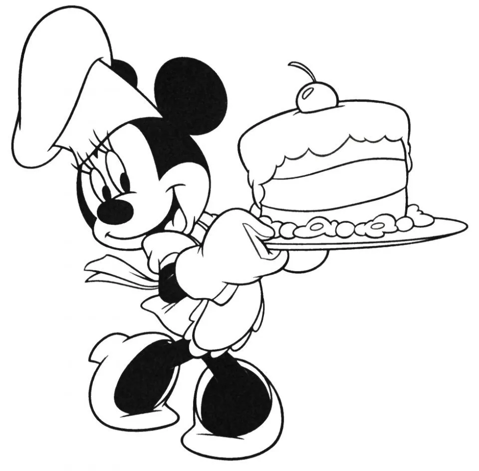 Dibujo de Aniversario de Minnie Mouse para colorear. Dibujos ...