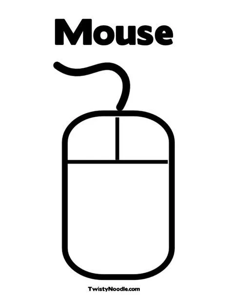 Mouse de computadora animado para colorear - Imagui