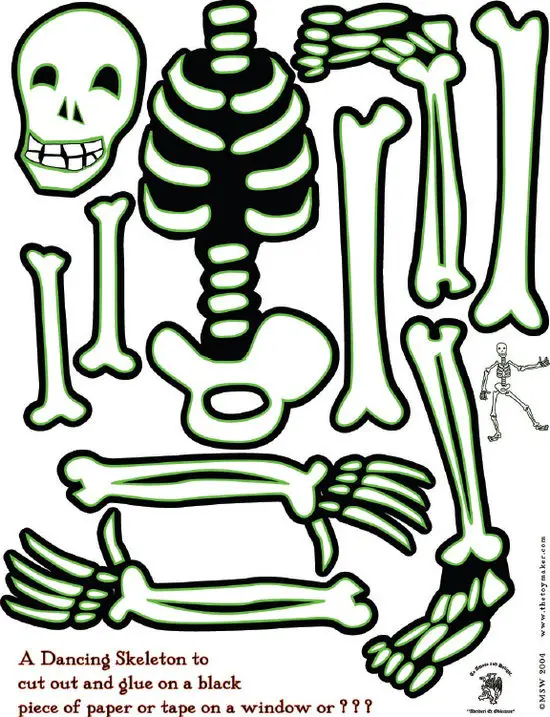 Móvil de esqueleto recortable - Manualidades Infantiles