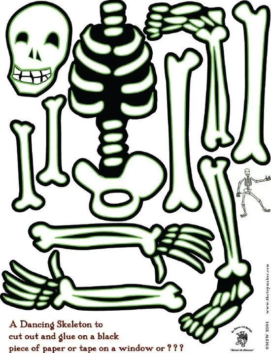 Móvil de esqueleto recortable -Manualidades Infantiles | Calaveras para  colorear, Calavera de papel, Manualidades