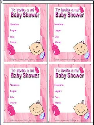 Anamar Invitaciones: Plantilla Invitacion para Baby Shower