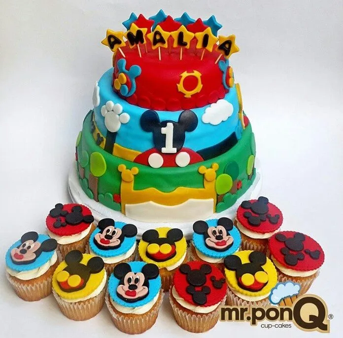 Mr.ponQ cup-cakes torta de la casa de mickey mouse | Tortas ...