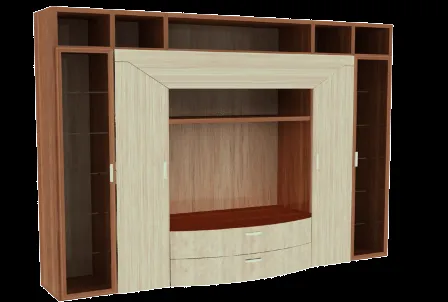 Muebles de melamina y madera plano de mueble para tv ,audio y ...