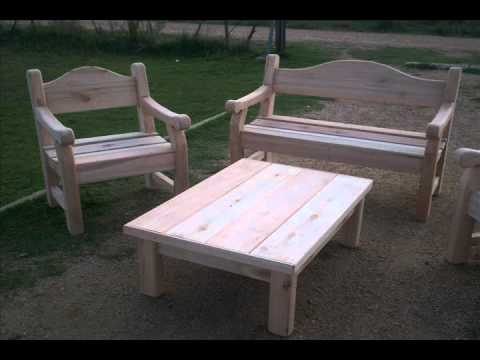 muebles rústicos de jardín y para barbacoa Sr.Diseños - YouTube