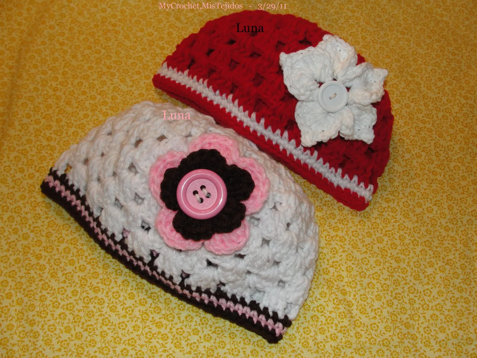 My Crochet , Mis Tejidos: Gorros Para Niñas o Jovencitas.....que ...