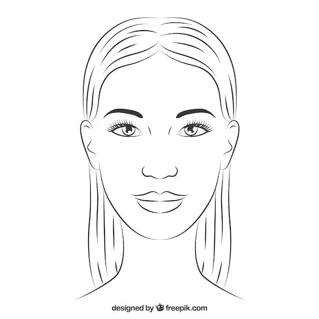 Dibujado a mano la cara de mujer | Descargar Vectores gratis