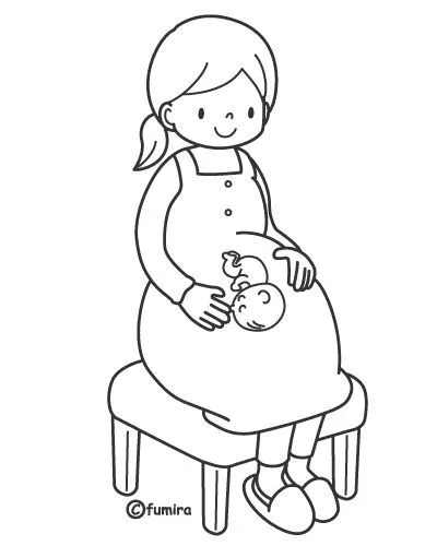 Pregnant woman free printables pages | Coloring Pages