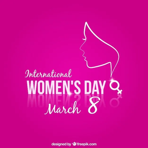 Día de la Mujer con fondo de color rosa | Descargar Vectores gratis