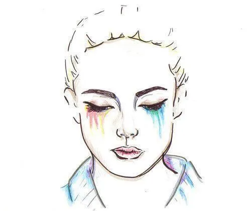 Mujer llorando tumblr dibujo - Imagui